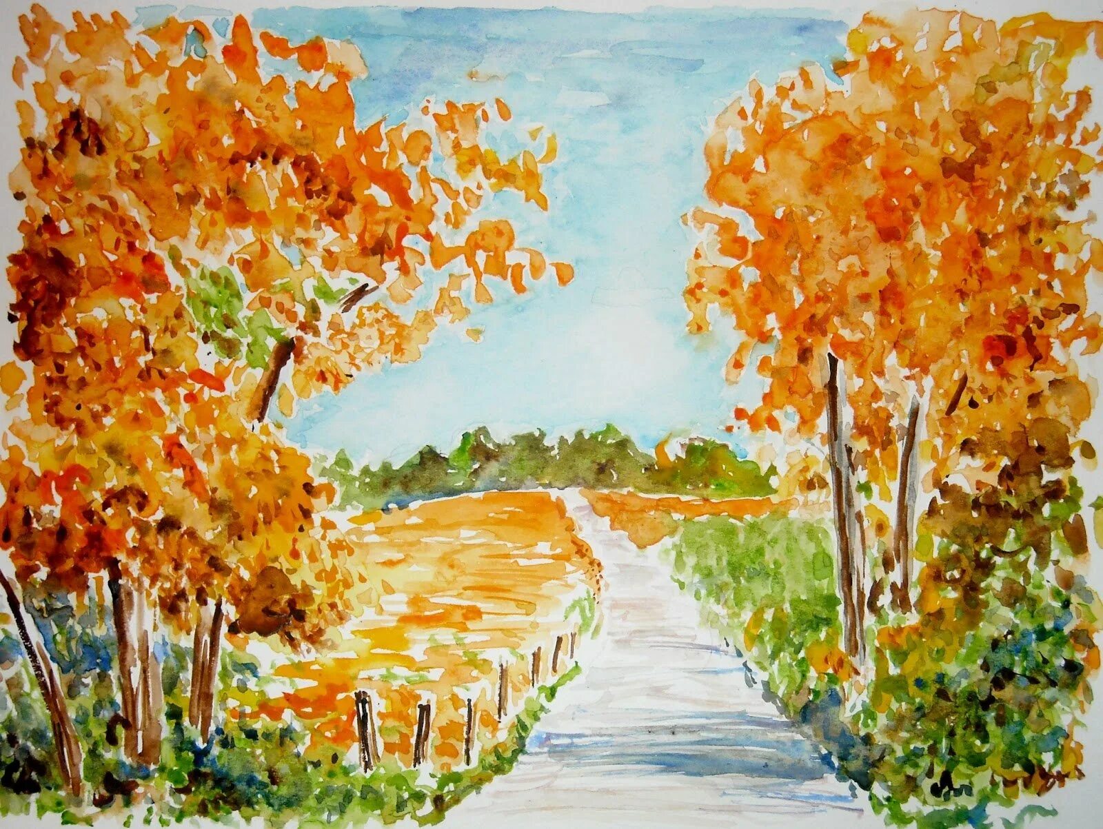 Осень картинки пошагово. Рисунок осень. Рисование осень. Рисование осеннего пейзажа. Пейзаж осени рисунок.