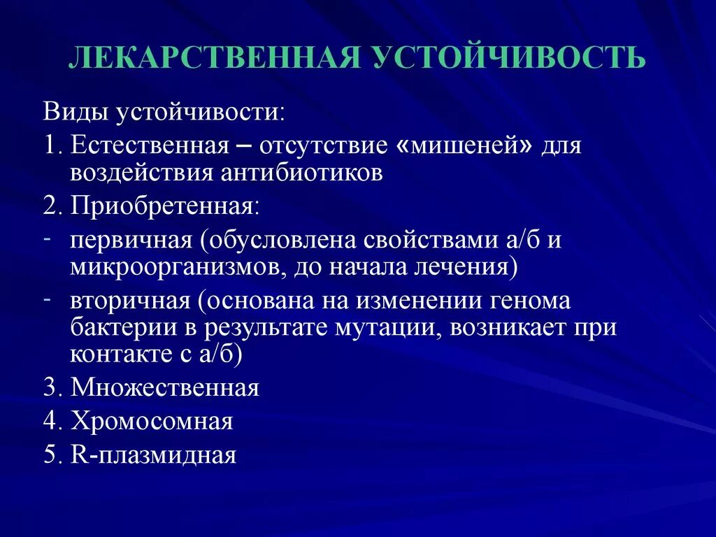 Лекарственная резистентность