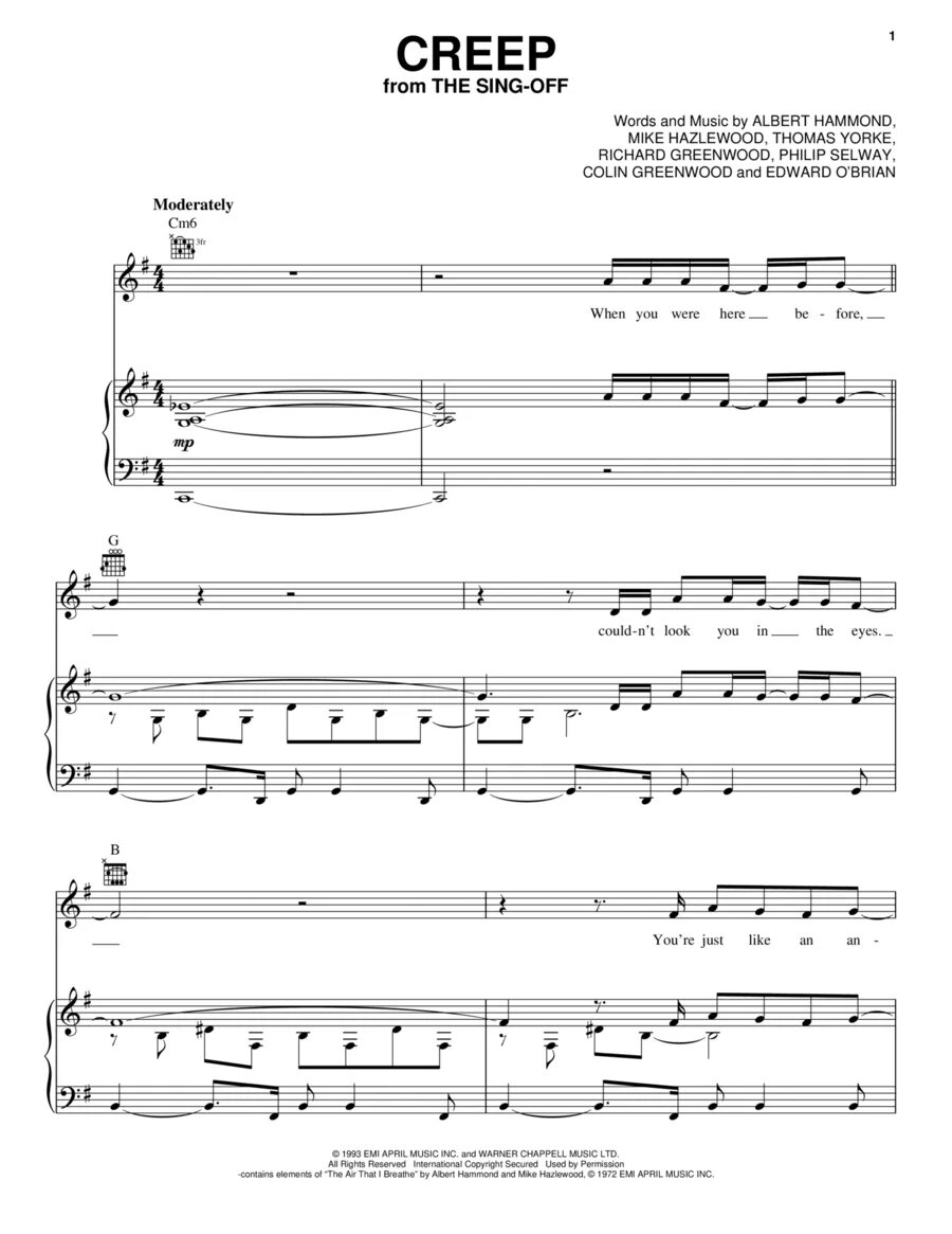 Creep radiohead аккорды на укулеле. Stone temple pilots creep. Creep аккорды для фортепиано. Creep chords. Ноты creep radiohead барабаны.