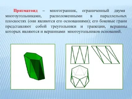 Многоугольники из которых состоит поверхность призмы