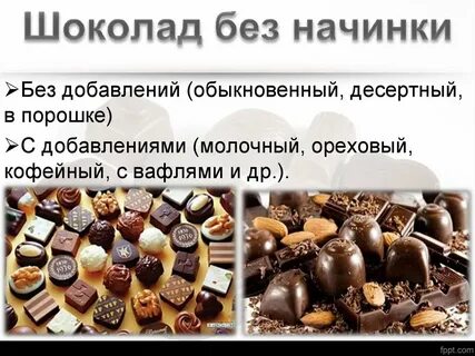 Характеристика шоколада