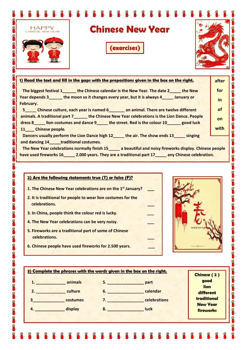 Chinese exercises