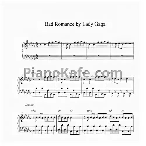 Gaga bad romance текст. Леди Гага Bad Romance Ноты. Леди Гага бэд романс Ноты для фортепиано. Bad Romance Lady Gaga Ноты для фортепиано. Bad Romance Lady Gaga Ноты Ноты для фортепиано.