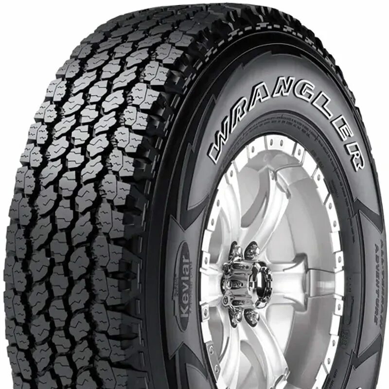 Goodyear Wrangler all Terrain Adventure with Kevlar 111q. Goodyear Wrangler all Terrain Adventure 111h. 245/65r17 111t XL Goodyear Wrangler all-Terrain Adventure with Kevlar. Шины Goodyear Wrangler all-Terrain Adventure with Kevlar lt235/85r16 120/116q.