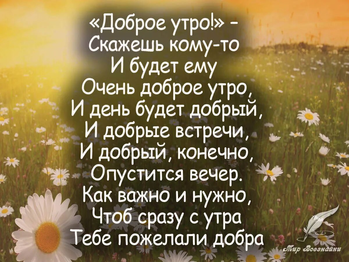 Пожелания на день с добрым смыслом. Стихи с добрым утром. Доброе утро стихи. Красивые стихи с добрым утром. Добрые пожелания.