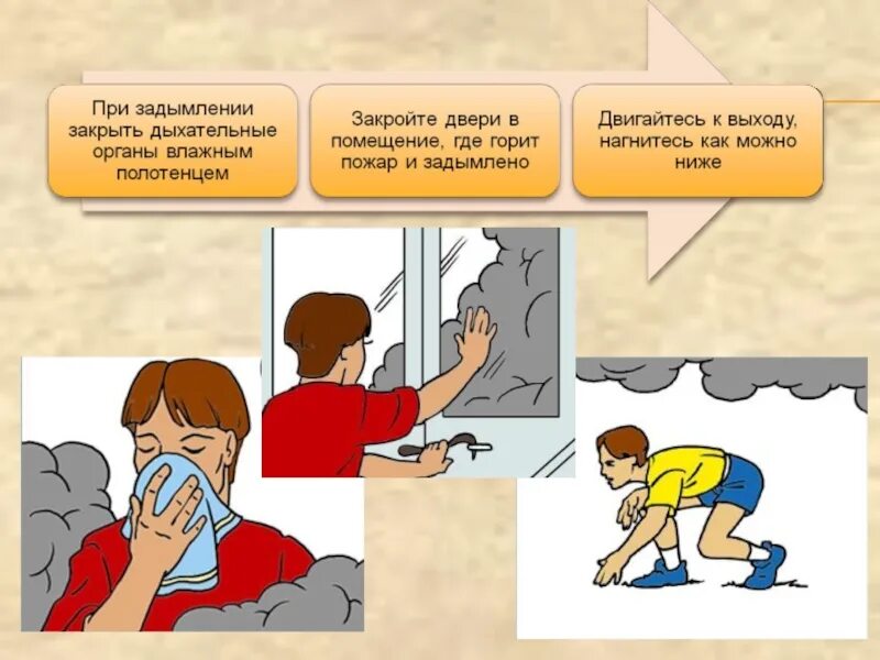Как действовать во время пожара