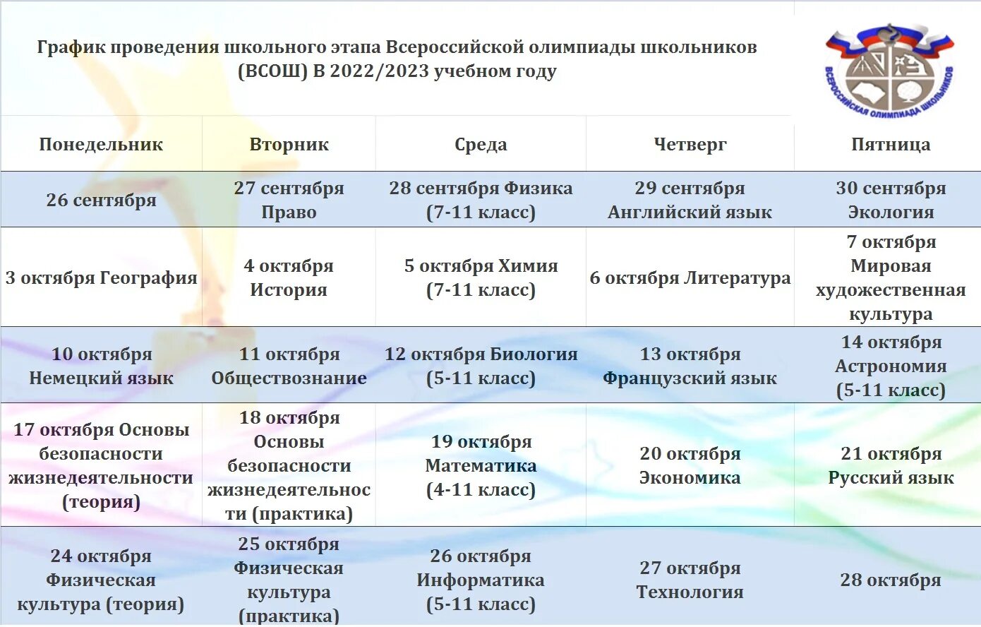 Вологда каникулы 2023 2024. ВСОШ олимпиады 2023 расписание. Календарь Всероссийской олимпиады школьников 2022-2023. Расписание Всероссийской олимпиады школьников 2022-2023.