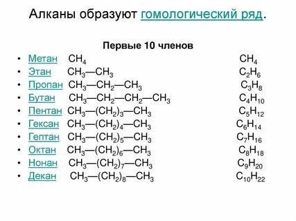 Общая формула гомологического ряда это
