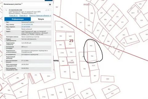 Кадастровая карта приморского