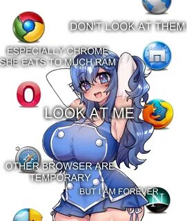 osiimi, internet explorer, english text, armpits, arms up, big breasts, blu...