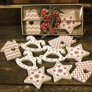 Деревянные елочные игрушки