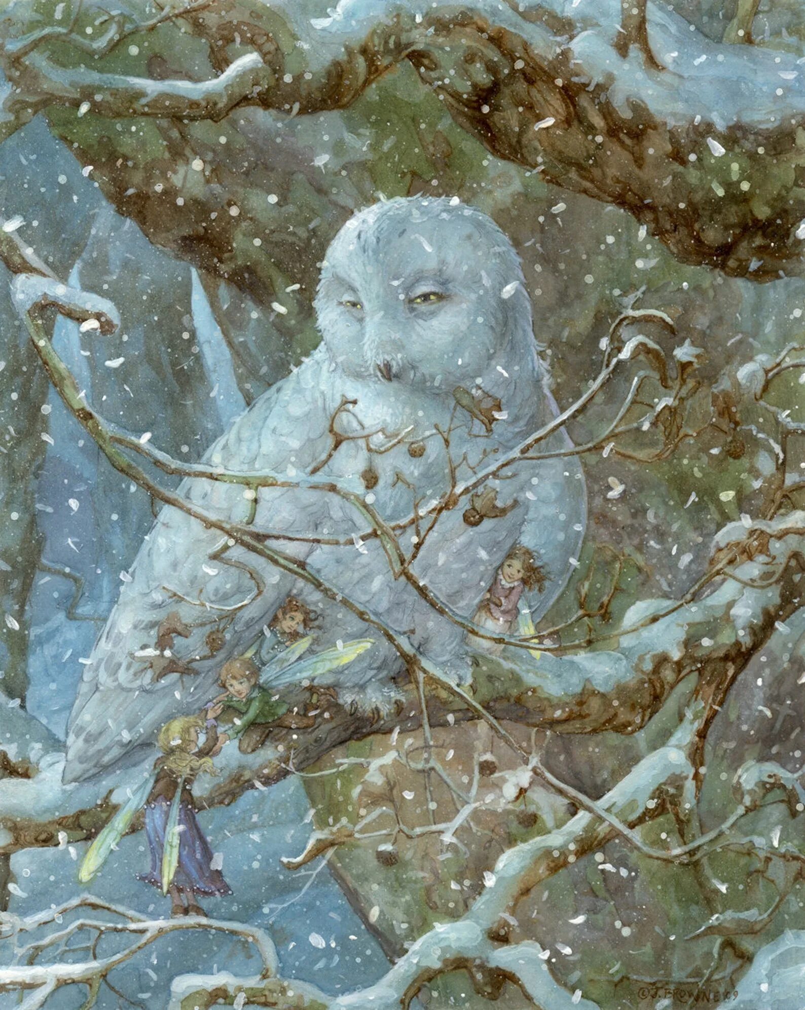 Необыкновенно теплые. Совиный лес Гиперборея Полярная Сова. Сова зимой. Зимняя сказка живопись. Зимние фантазии живопись.