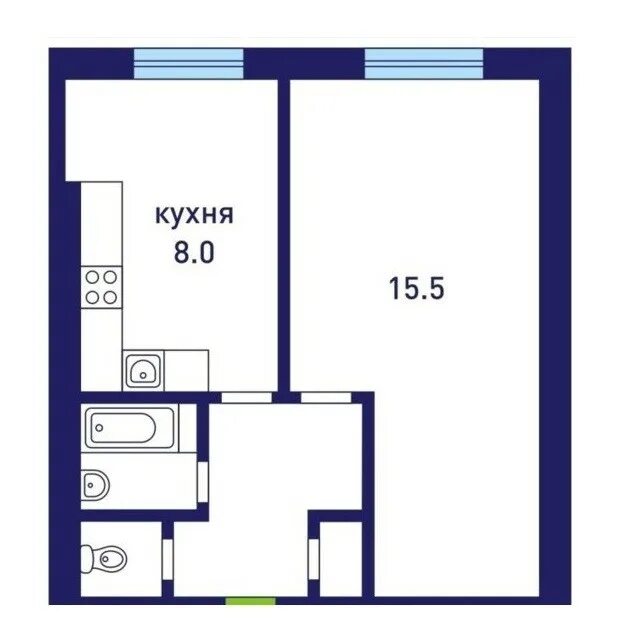 Купить квартиру-студию 26.38м² Ростовская область, Ростов-на-Дону, р-н Советский