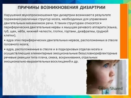 Дизартрия конспект индивидуального