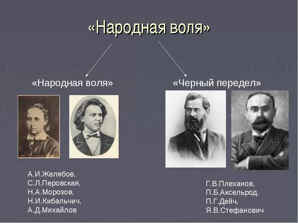 Руководители организации народная воля