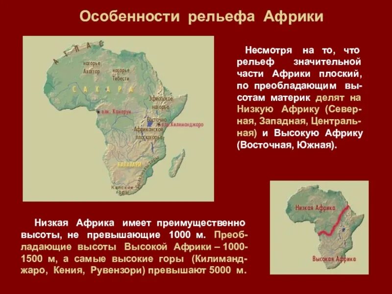 Ископаемые восточной африки. Рельеф и полезные ископаемые Африки 7 класс география. Рельеф Африки 7 класс география. Характеристика рельефа Африки. Особенности рельефа Африки на карте.