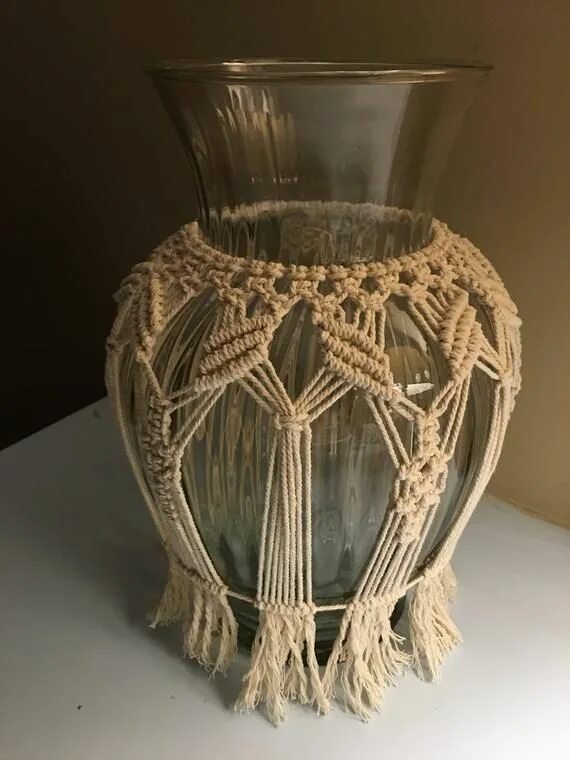 Банка макраме. Макраме вазы. декор банки макраме. подсвечник макраме. макраме бутыль.