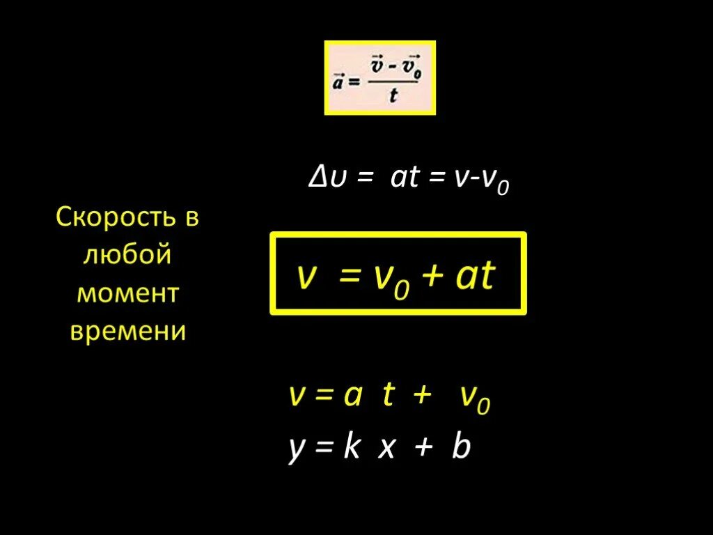 Формула скорости x