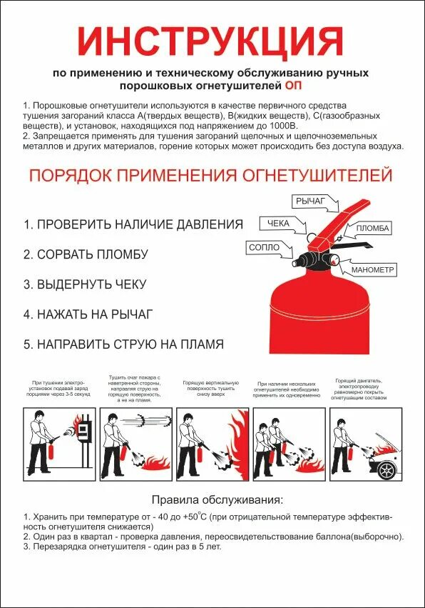 Как пользоваться способ применения. Как пользоваться огнетушителем оп-4. инструкция по использованию порошкового огнетушителя. как пользоваться огнетушителем инструкция порошковый оп 4. порядок использования огнетушителя оп-4.