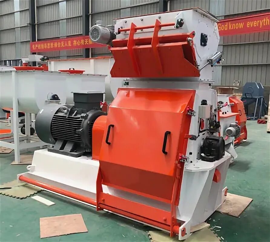 Drop feed. Animal feed machine.