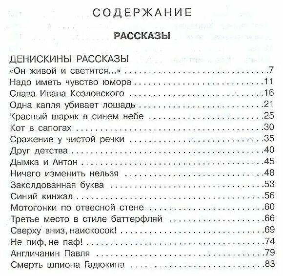 Сжатое содержание книги. Денискины рассказы Драгунский список рассказов. Рассказы Драгунского Денискины рассказы список.