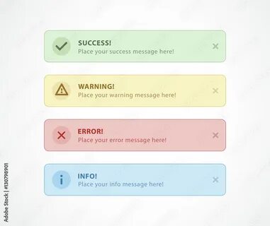 Success message