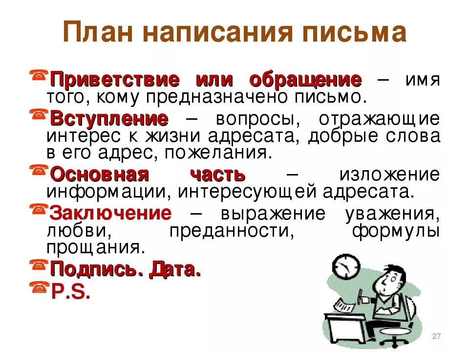 План как написать письмо. План написания письма. План написания письма по русскому языку. План написания письма другу. Поподробнее как писать