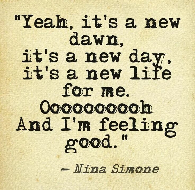 I feel me good. I am feeling good. It's a New Dawn it's a New Day it's a New Life. And i feeling good текст. New Day New Life feeling good.
