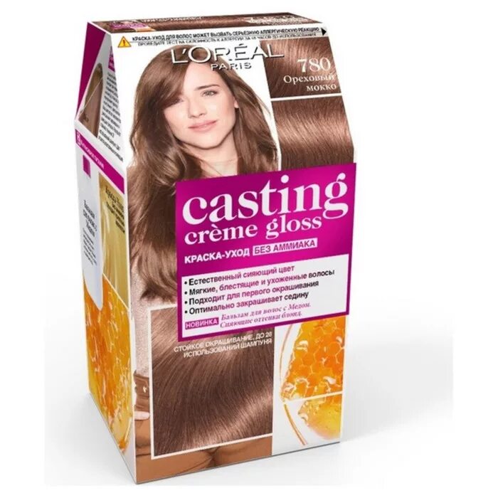 Краска loreal casting. Крем-краска l&#039;oreal paris casting creme gloss для волос ореховый мокко 780. ореховый мокко краска для волос 780. краска loreal casting 780 ореховый мокко. лореаль кастинг крем глосс 780.