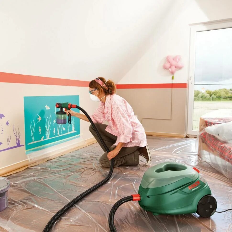 Можно ли красить стены водоэмульсионкой. Bosch pfs 105 e. водоэмульсионная краска для стен. окраска стен водоэмульсионной краской. стены покрашенные водоэмульсионной.