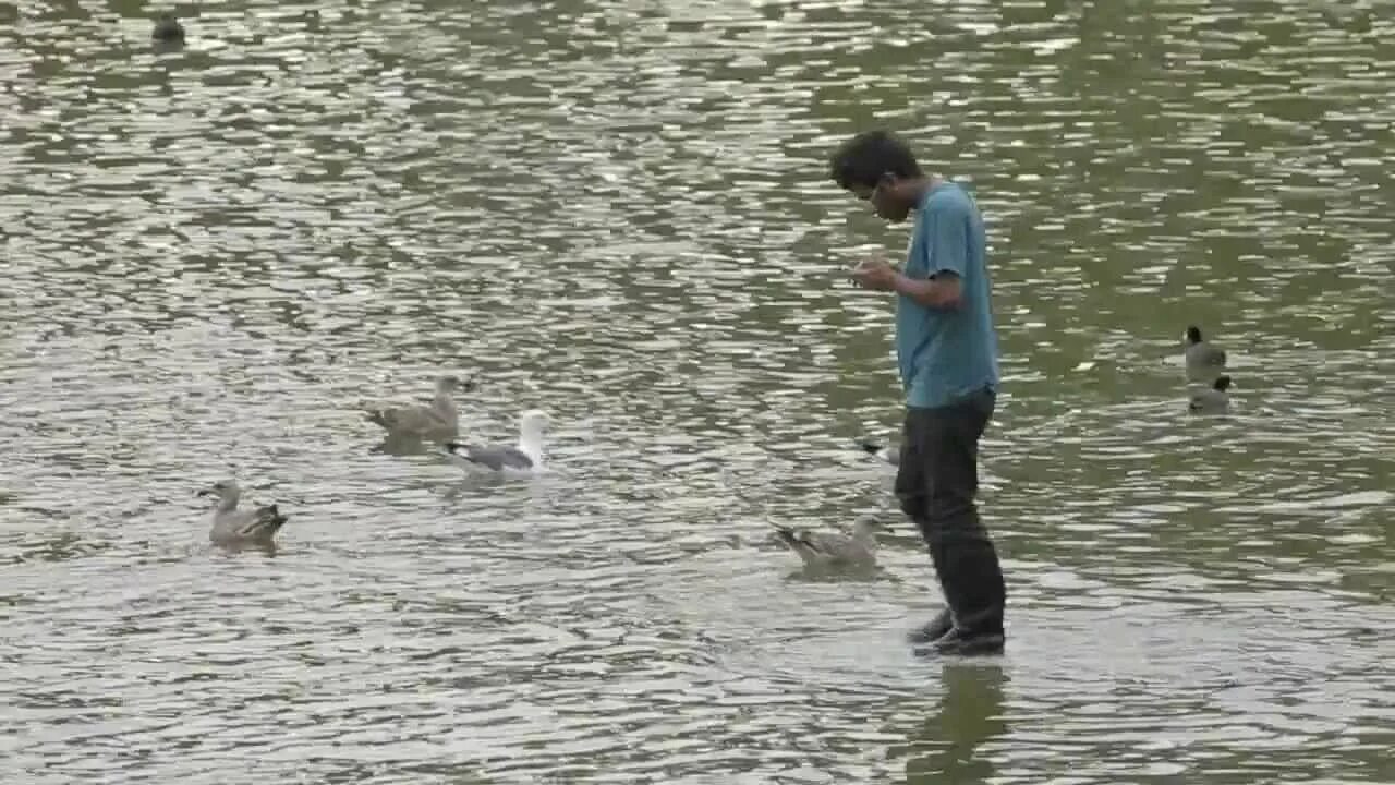 По воде шагаю я. Человек ходит по воде. Человек шагает по воде. Прогулка над водой. Прогулка по воде / walk on Water.