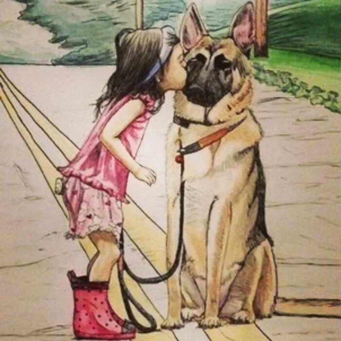 Погуляем мы с тобой вместе погуляем. Девочка с собакой. Собака иллюстрация. Девочка с собакой рисунок. Девушка с собакой иллюстрация.