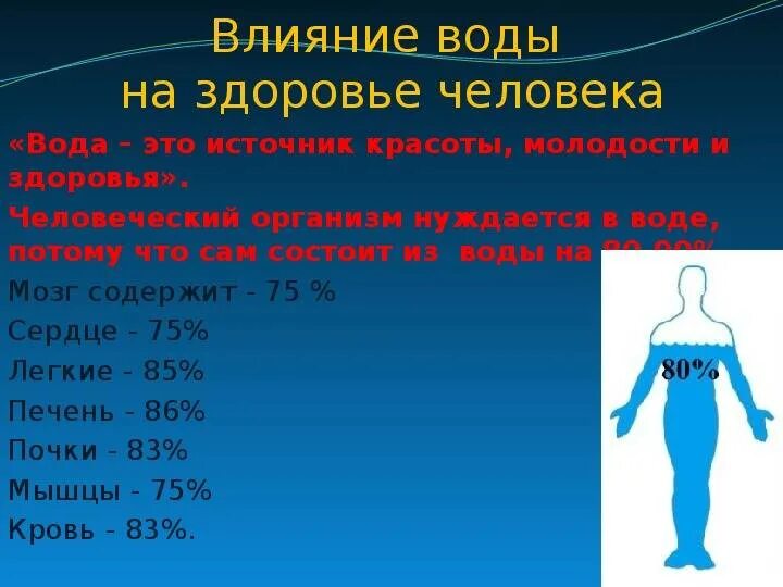 Влияние воды на организм человека. Влияние качества воды на организм человека. Как вода влияет на организм человека. Вода и здоровье человека.