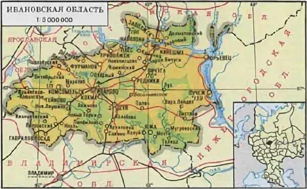 Карта ивановской. Карта Ивановской области. Иваново карта области.