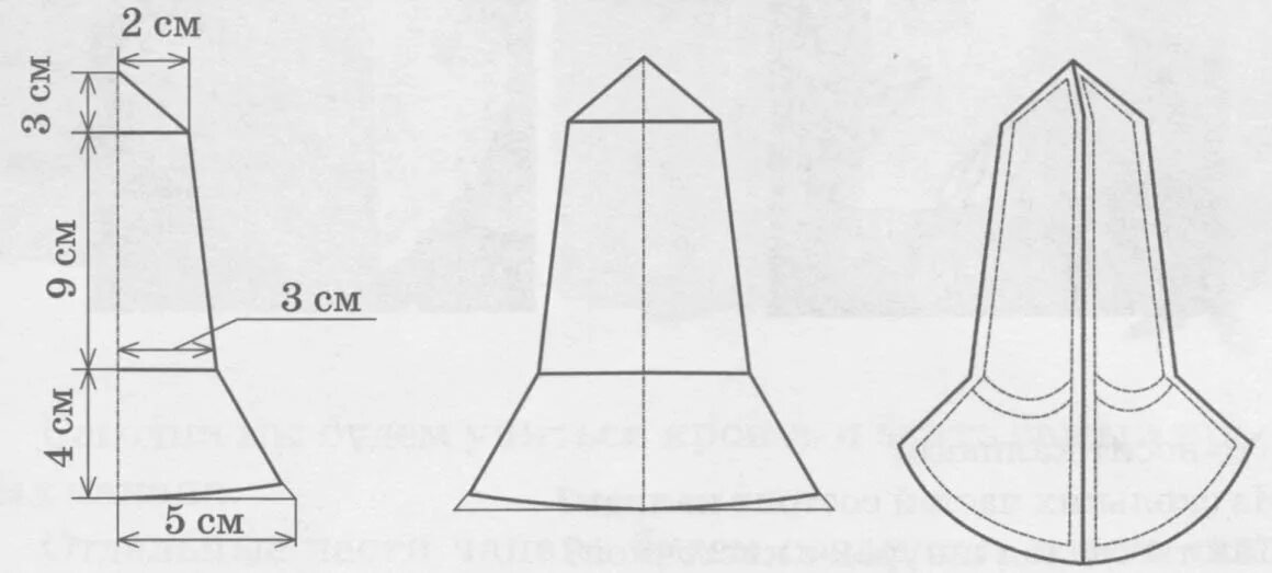 Выкройка казахского головного убора саукеле. Казахский головной убор мужчин выкройка. Лекало колокольчика. Объемный колокольчик.
