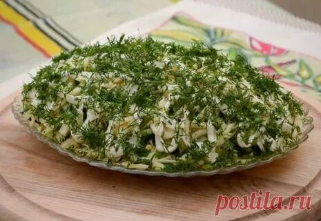 Шуба с зеленым луком