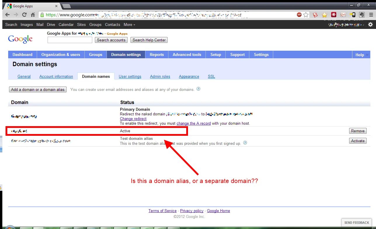 Google site name