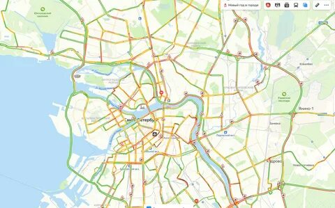 Карта пробки санкт петербурга