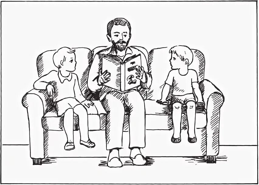 Читать человек семьи. Рисунок семьи в действии. Раскраска папа и сын. Рисунок для папы. Семья сидит на диване рисунок.