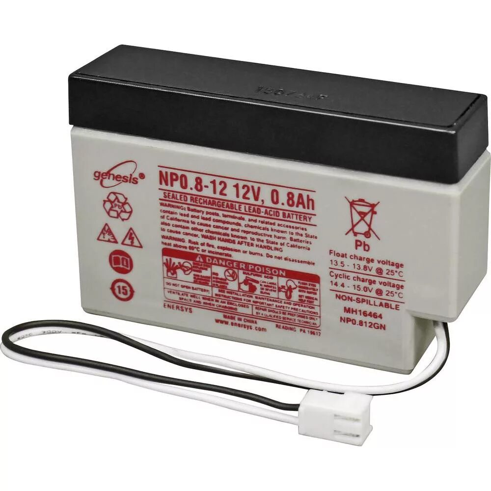 Аккумулятор 12 0 8. Yuasa np0.8-12. аккумулятор enersys genesis np1,2-12 (12v  1.2ah). аккумулятор генезис.