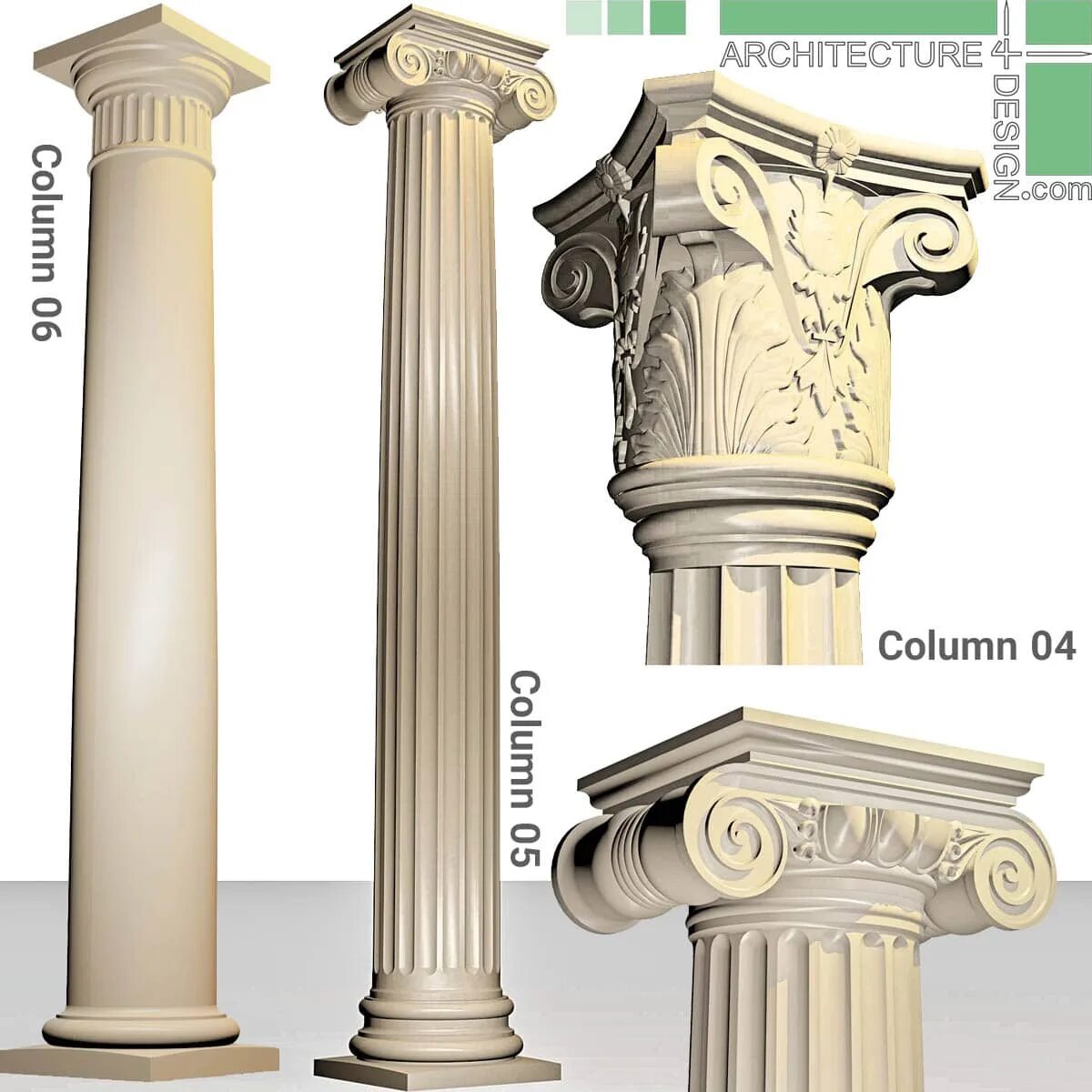 Class column. Columns 3. classic pillar. ионик № 3.