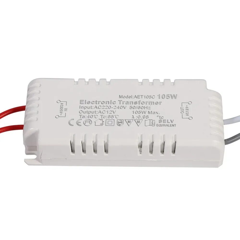 Трансформатор 12 ватт. Electronic Transformer 105w для люстры. Трансформатор ac220 ac12. Electronic Transformer 220-12v. Трансформатор для светодиодного светильника 12 вольт 12 Вт.