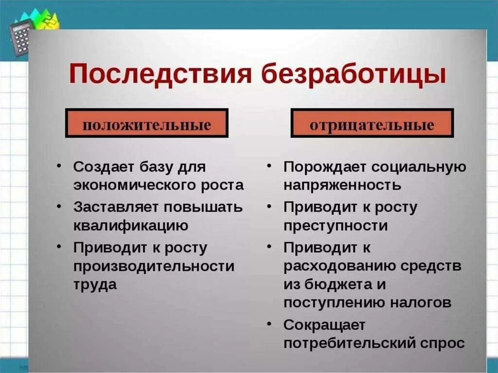 Почему безработица сопутствует рыночной экономике. Последствия безработицы позитивные и негативные. Положительные последствия безработицы. Позитивные последствия безработицы. Отрицательные последствия безработицы.