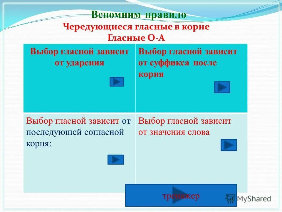 Водоросли гласная в корне