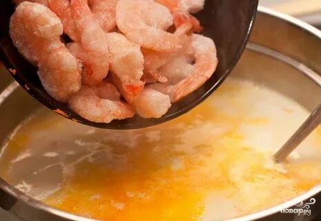 Рецепт супа креветки с сыром
