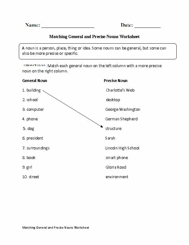 Try to match up. General adjectives. adjectives match. match adjectives with nouns. generally adjective.