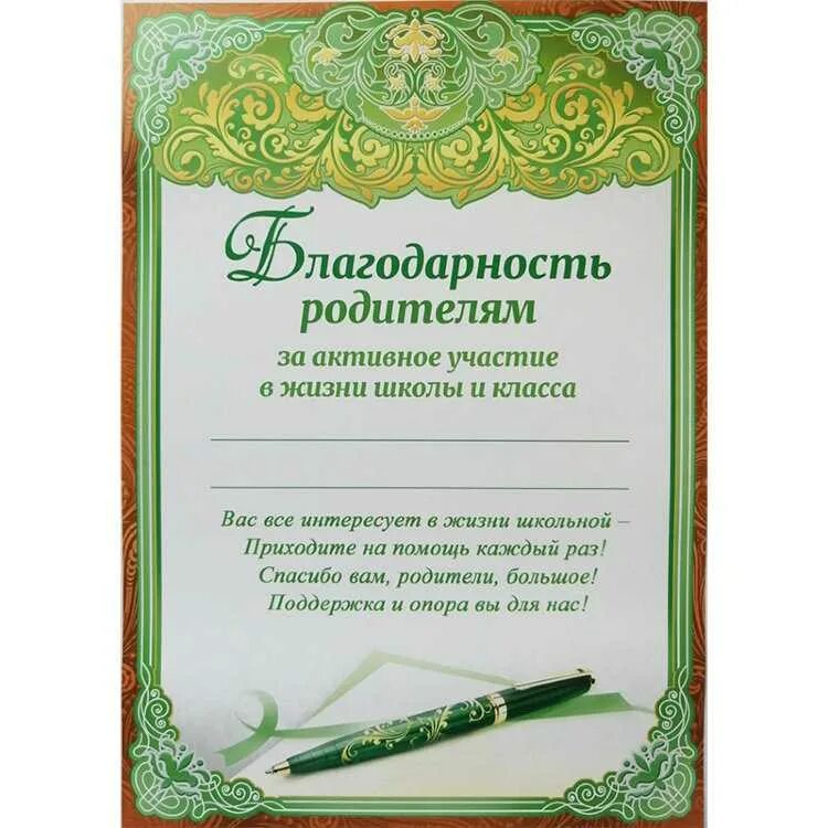 Помощь школе и классному руководителю