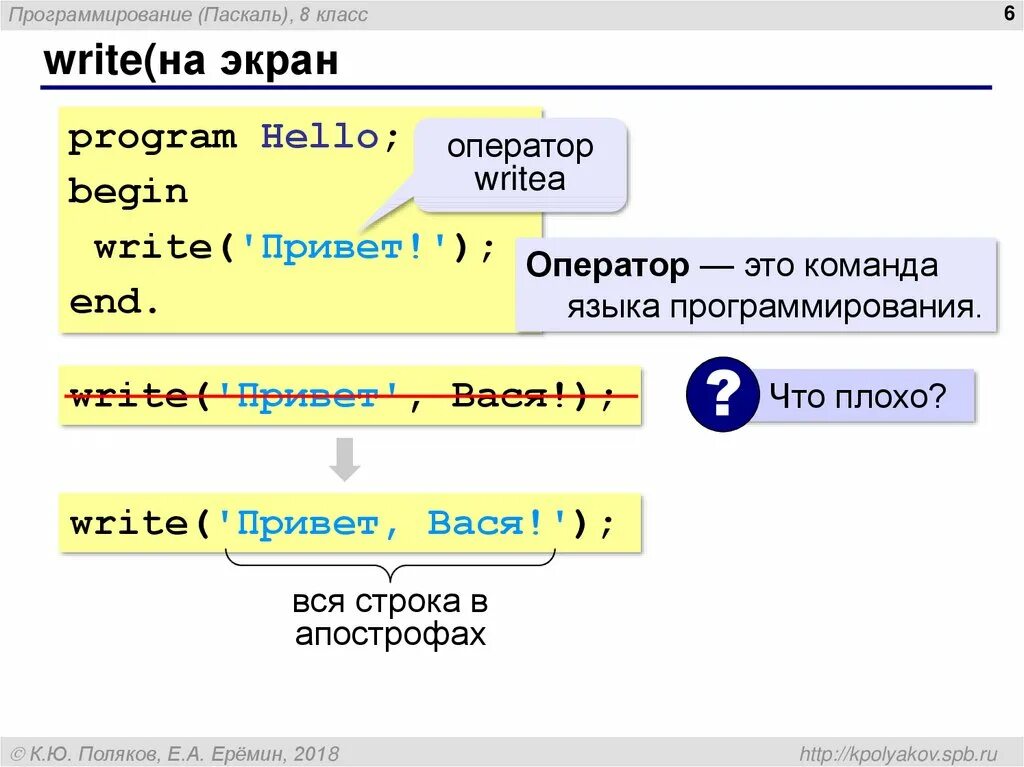 Паскаль программирование. Паскаль программирование write. Операторы языка программирования Паскаль. Оператор вывода на экран. Hello begins