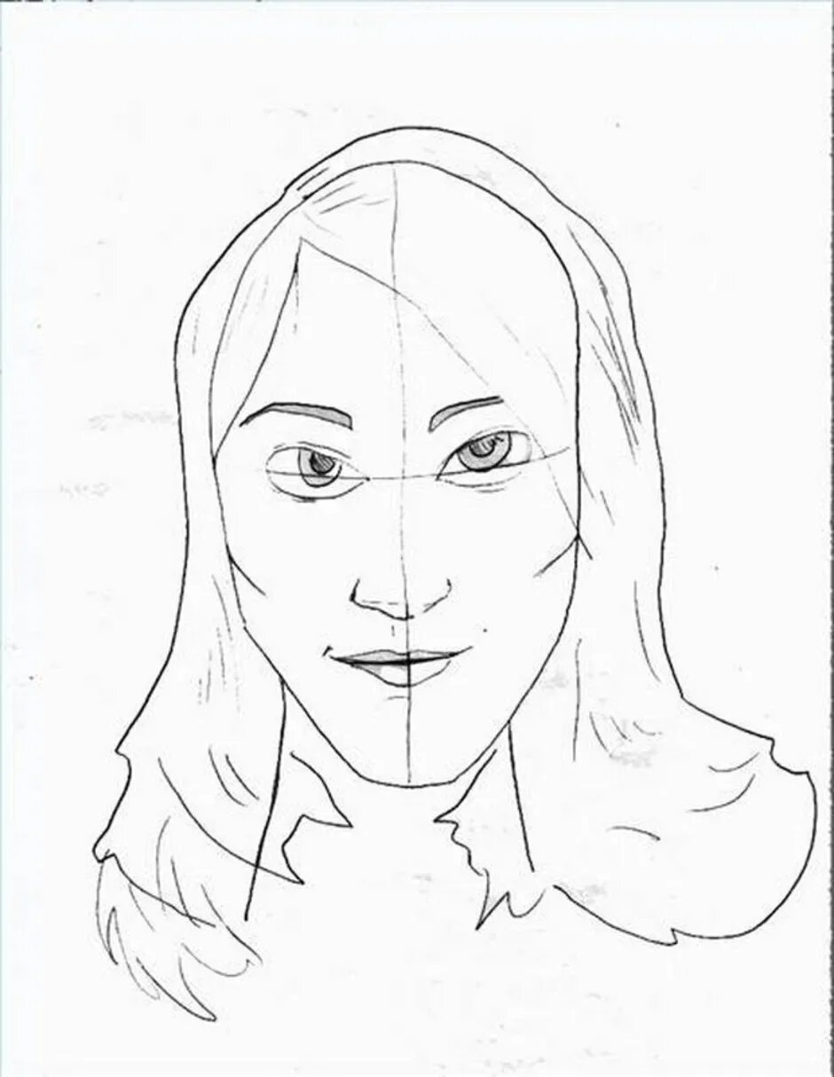 Портрет легкий 6 класс изо. Портрет карандашом для начинающих. Лицо рисунок. Лицо карандашом. Лицо человека карандашом.