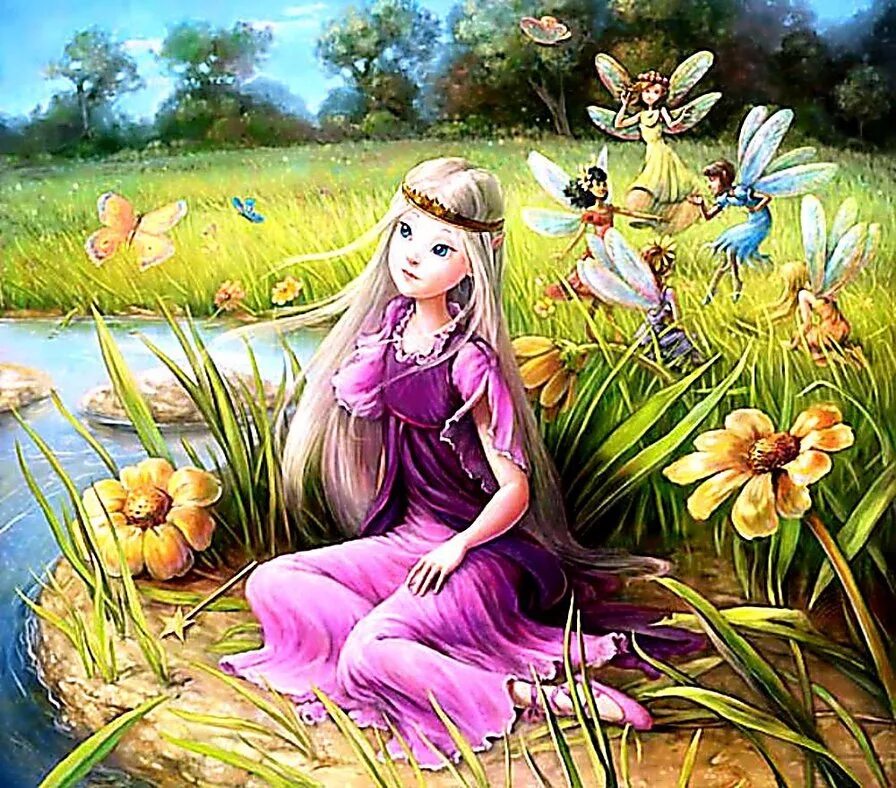 Фея дорог. Остара феи. дюймовочка. сказки о феях. фея природы.